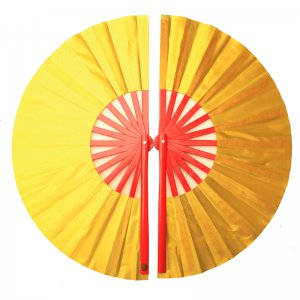 一尺竹骨太极扇武术扇功夫扇子对扇双扇素面金